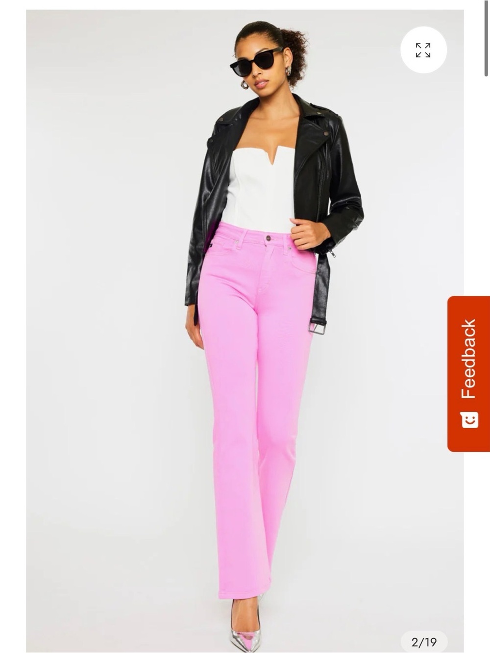 Kancan Women’s High-Rise bootcut pink Jeans size 3/25